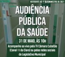 Audiência Pública da Saúde - 31/05 (10 horas)